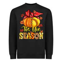 Black tis the season fall softball Heavyweight Sweatshirt - MaliasSmallBusiness