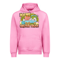 Fuchsia Pink Happy Easter truck Urban Hoodie - LillyAllenDesigns