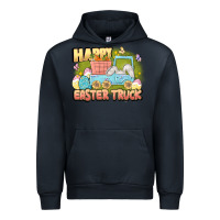 Navy Happy Easter truck Urban Hoodie - LillyAllenDesigns