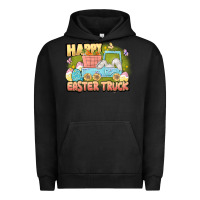 Pigment Black Happy Easter truck Urban Hoodie - LillyAllenDesigns