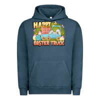 Pigment Midnight Navy Happy Easter truck Urban Hoodie - LillyAllenDesigns