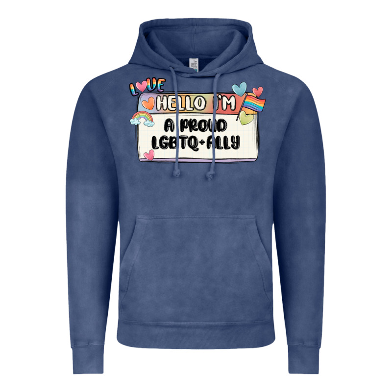 Proud Ally Vintage Hoodie by MaliasSmallBusiness | Teevron