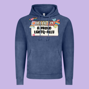 Proud Ally Vintage Hoodie Designed By Maliassmallbusiness
