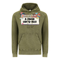 Vintage Olive proud ally Vintage Hoodie - MaliasSmallBusiness