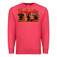Cardinal American Flag Firefighter Dad Premium Sweatshirt - LillyAllenDesigns