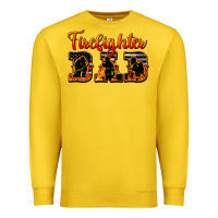 Lemon American Flag Firefighter Dad Premium Sweatshirt - LillyAllenDesigns
