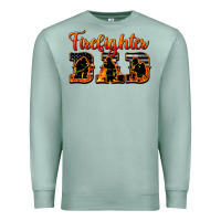 Seafoam American Flag Firefighter Dad Premium Sweatshirt - LillyAllenDesigns