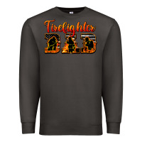 Smoke American Flag Firefighter Dad Premium Sweatshirt - LillyAllenDesigns