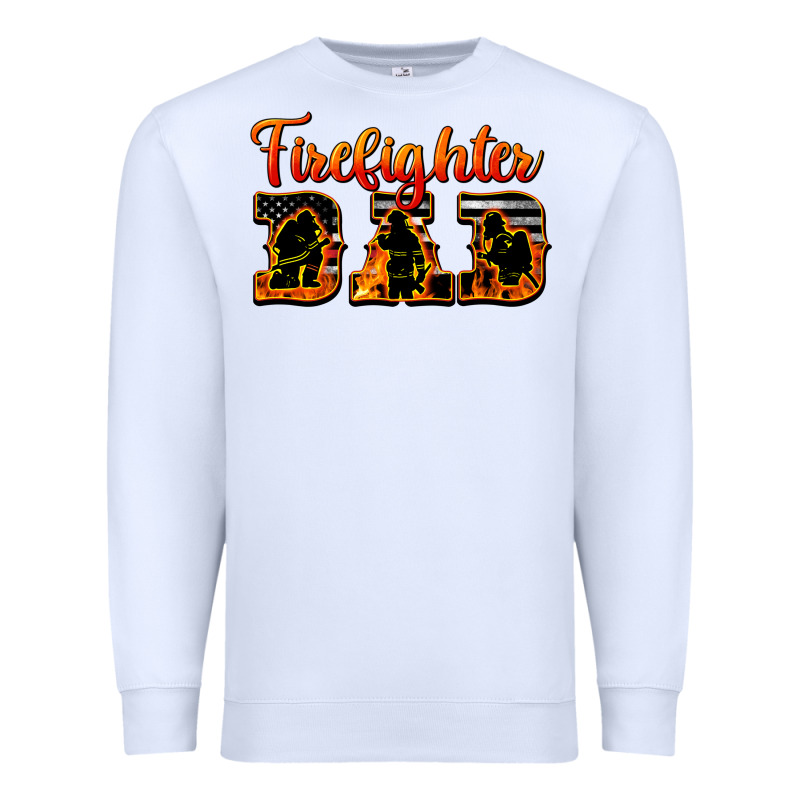 American Flag Firefighter Dad Premium Sweatshirt by LillyAllenDesigns | Teevron