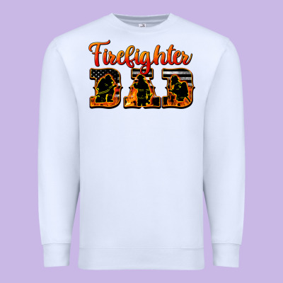American Flag Firefighter Dad Premium Sweatshirt Designed By Lillyallendesigns