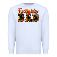 White American Flag Firefighter Dad Premium Sweatshirt - LillyAllenDesigns