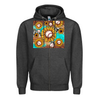 Charcoal Heather baseball leopard turquoise sunflower Zipper Hoodie - JahusDesignShop