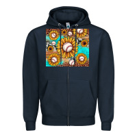 Navy baseball leopard turquoise sunflower Zipper Hoodie - JahusDesignShop