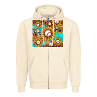 Sandshell baseball leopard turquoise sunflower Zipper Hoodie - JahusDesignShop