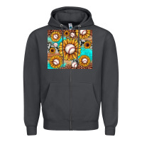 Smoke baseball leopard turquoise sunflower Zipper Hoodie - JahusDesignShop