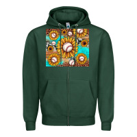 Sports Green baseball leopard turquoise sunflower Zipper Hoodie - JahusDesignShop
