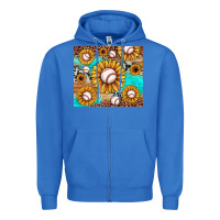 True Royal baseball leopard turquoise sunflower Zipper Hoodie - JahusDesignShop