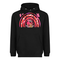 Black valentines day rainbow with heart Heavyweight Hoodie - NancyCooperArtShop