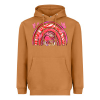 Meerkat valentines day rainbow with heart Heavyweight Hoodie - NancyCooperArtShop