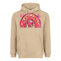 Mushroom valentines day rainbow with heart Heavyweight Hoodie - NancyCooperArtShop
