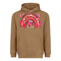 Toasted Coconut valentines day rainbow with heart Heavyweight Hoodie - NancyCooperArtShop