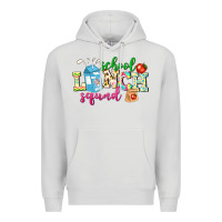 Dove Grey school lunch squad Premium Hoodie - NancyCooperArtShop