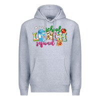 Heather Grey school lunch squad Premium Hoodie - NancyCooperArtShop