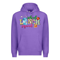 Purple school lunch squad Premium Hoodie - NancyCooperArtShop