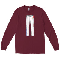 Burgundy softball uniform pant fa element Long Sleeve Tee - FaDigitalArtStudio