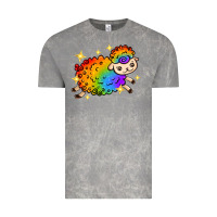 Cloud Rock rainbow sheep with star Vintage Tee - texasbilliewilder