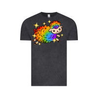 Vintage Black rainbow sheep with star Vintage Tee - texasbilliewilder