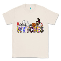 Natural Drink Up Witches Classic Tee - CowhideDigitalArt