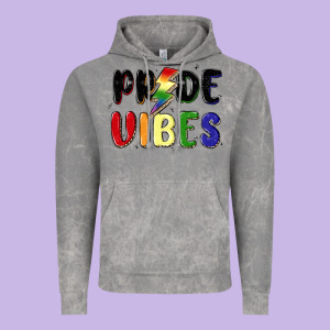 Pride Vibes Vintage Hoodie Designed By Maliassmallbusiness