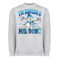 Heather Grey i'm having a meltdown Heavyweight Sweatshirt - MaliasSmallBusiness