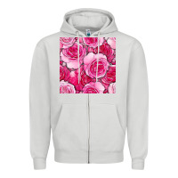 Dove Grey valentines day all dress up roses seamless pattern Zipper Hoodie - BundleAndBundleShop