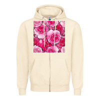 Sandshell valentines day all dress up roses seamless pattern Zipper Hoodie - BundleAndBundleShop
