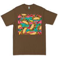 Mexican Taco Paper Glitter Leopard Wooden Premium Tee | Teevron