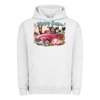 Pigment Lunar Rock Happy Easter truck with Easter farm animals Urban Hoodie - LillyAllenDesigns