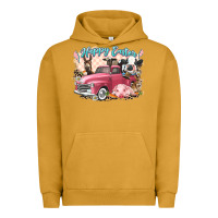 Pigment Peanut Butter Happy Easter truck with Easter farm animals Urban Hoodie - LillyAllenDesigns