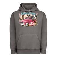 Pigment Tornado Happy Easter truck with Easter farm animals Urban Hoodie - LillyAllenDesigns