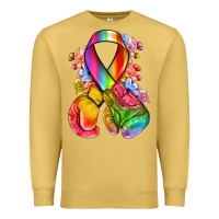 Antique Gold all color ribbon with boxing gloves Premium Sweatshirt - NancyCooperArtShop