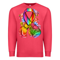 Cardinal all color ribbon with boxing gloves Premium Sweatshirt - NancyCooperArtShop