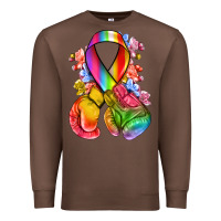 All Color Ribbon With Boxing Gloves Premium Sweatshirt | Teevron