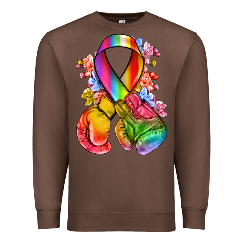 All Color Ribbon With Boxing Gloves Premium Sweatshirt by NancyCooperArtShop | Teevron
