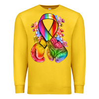 Lemon all color ribbon with boxing gloves Premium Sweatshirt - NancyCooperArtShop