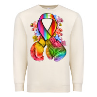Sandshell all color ribbon with boxing gloves Premium Sweatshirt - NancyCooperArtShop