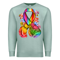 Seafoam all color ribbon with boxing gloves Premium Sweatshirt - NancyCooperArtShop