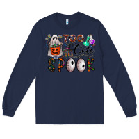 Navy too cute to spook Long Sleeve Tee - CowhideDigitalArt