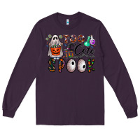 Plum too cute to spook Long Sleeve Tee - CowhideDigitalArt