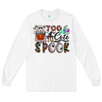 White too cute to spook Long Sleeve Tee - CowhideDigitalArt